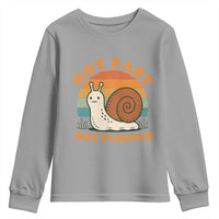 Funny Snail Introvert Slow Living Youth Sweatshirt Not Fast Not Furious Retro Sunset