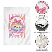 Kawaii Third Grade Glitter Dumpling Printed Graphic Garden Flag Cute First Day Back To School for Students Teachers