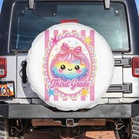 Kawaii Third Grade Glitter Dumpling Printed Graphic Spare Tire Cover Cute First Day Back To School for Students Teachers