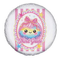 Kawaii Third Grade Glitter Dumpling Printed Graphic Spare Tire Cover Cute First Day Back To School for Students Teachers