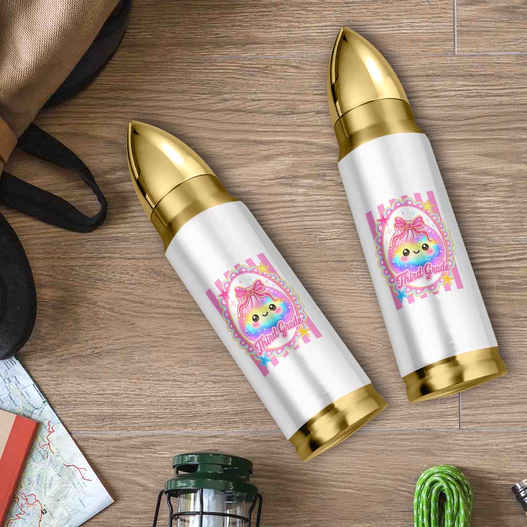Kawaii Third Grade Glitter Dumpling Printed Graphic Bullet Tumbler Cute First Day Back To School for Students Teachers