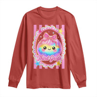 Kawaii Third Grade Glitter Dumpling Printed Graphic Long Sleeve Shirt Cute First Day Back To School for Students Teachers