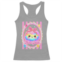 Kawaii Third Grade Glitter Dumpling Printed Graphic Racerback Tank Top Cute First Day Back To School for Students Teachers