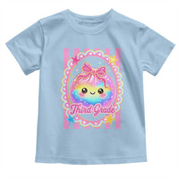Kawaii Third Grade Glitter Dumpling Printed Graphic Toddler T Shirt Cute First Day Back To School for Students Teachers