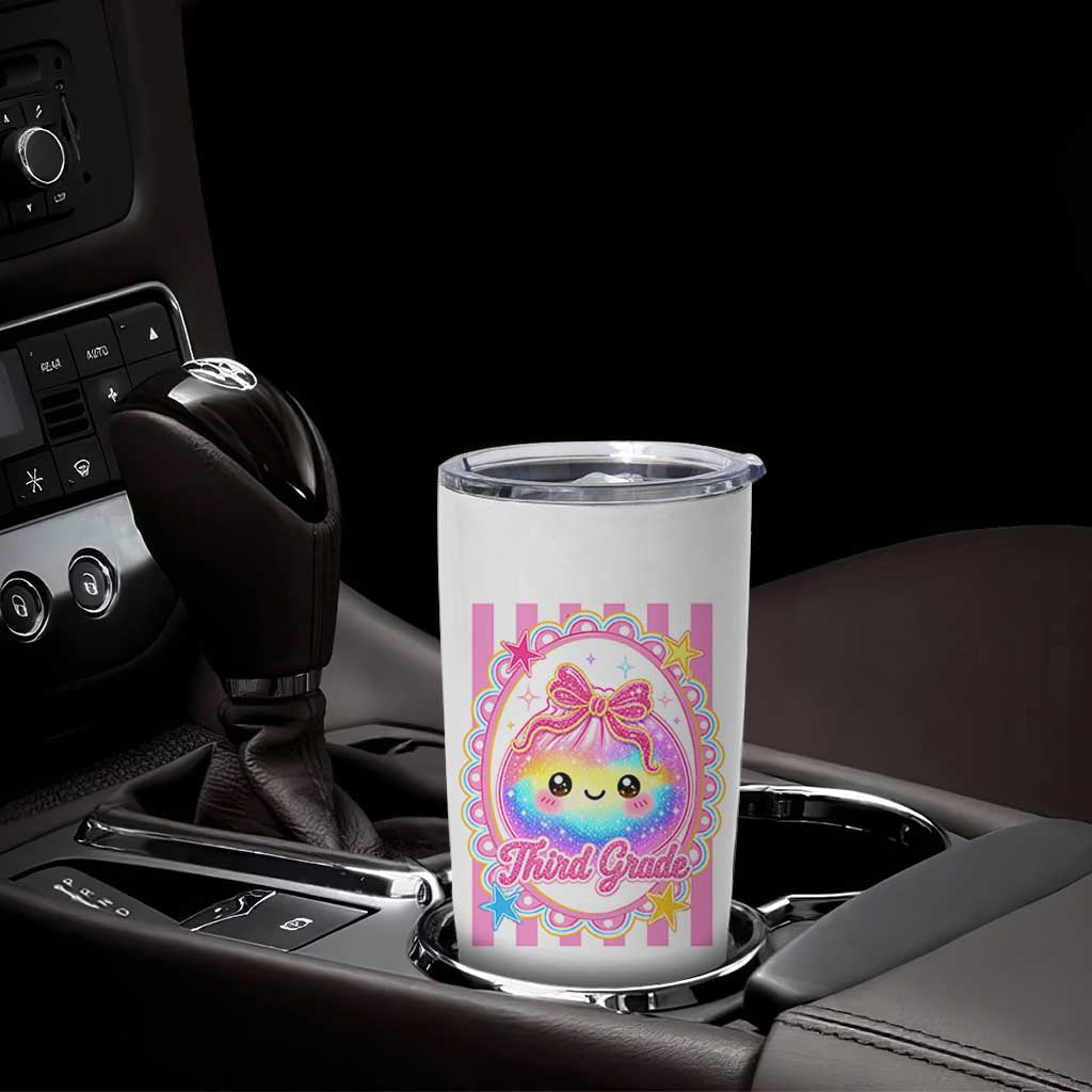Kawaii Third Grade Glitter Dumpling Printed Graphic Tumbler Cup Cute First Day Back To School for Students Teachers