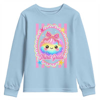 Kawaii Third Grade Glitter Dumpling Printed Graphic Youth Sweatshirt Cute First Day Back To School for Students Teachers