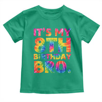 It is My 8th Birthday Bro Printed Tie Dye Graphic Toddler T Shirt 8 Years Old Bday Party Retro Hippie Rainbow