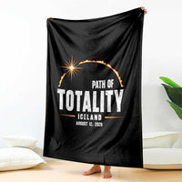 Path of Totality Iceland August 12 2026 Throw Blanket Total Solar Eclipse Astronomy Travel Gift
