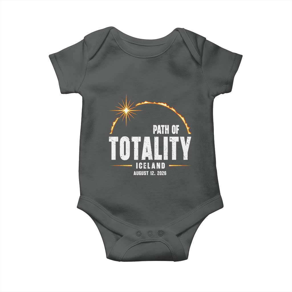 Path of Totality Iceland August 12 2026 Baby Onesie Total Solar Eclipse Astronomy Travel Gift