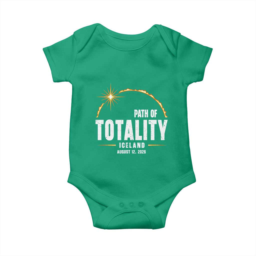 Path of Totality Iceland August 12 2026 Baby Onesie Total Solar Eclipse Astronomy Travel Gift