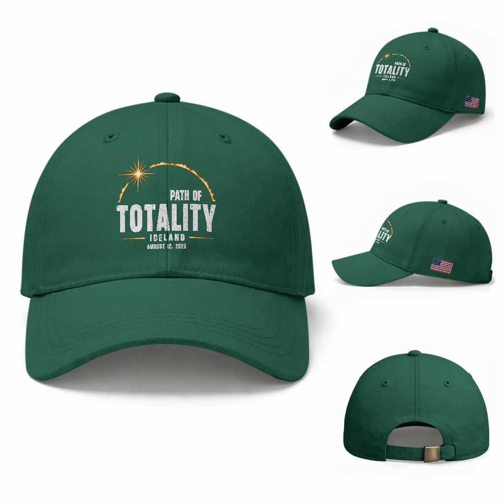 Path of Totality Iceland August 12 2026 Baseball Cap Total Solar Eclipse Astronomy Travel Gift
