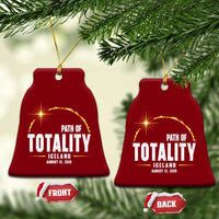 Path of Totality Iceland August 12 2026 Ceramic Ornament Total Solar Eclipse Astronomy Travel Gift