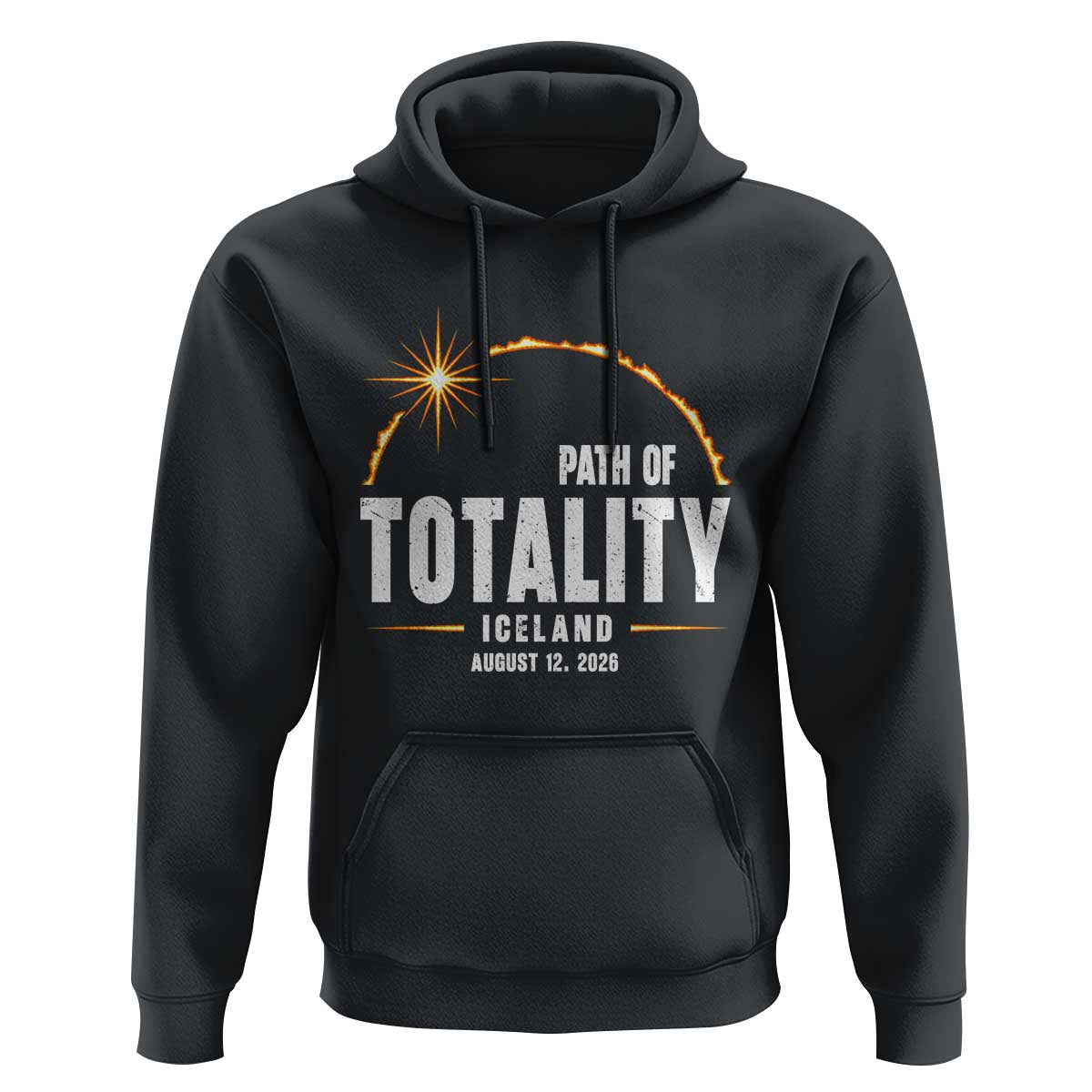 Path of Totality Iceland August 12 2026 Hoodie Total Solar Eclipse Astronomy Travel Gift