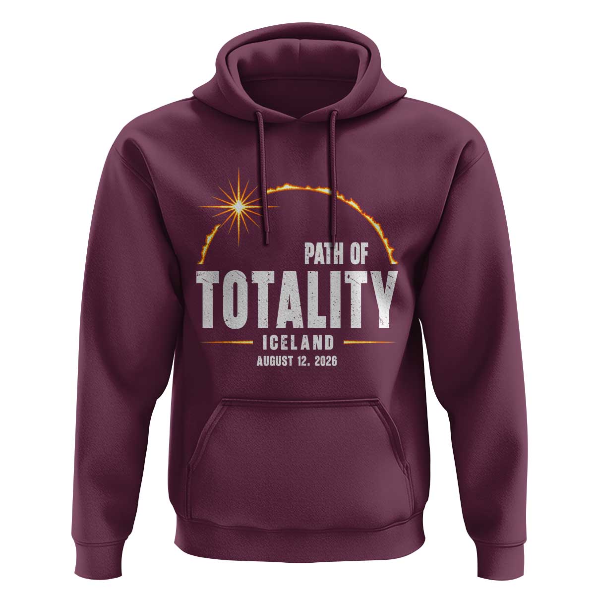 Path of Totality Iceland August 12 2026 Hoodie Total Solar Eclipse Astronomy Travel Gift