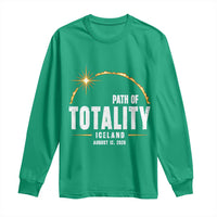 Path of Totality Iceland August 12 2026 Long Sleeve Shirt Total Solar Eclipse Astronomy Travel Gift