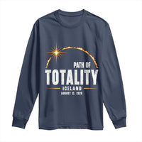 Path of Totality Iceland August 12 2026 Long Sleeve Shirt Total Solar Eclipse Astronomy Travel Gift