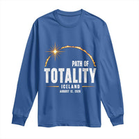 Path of Totality Iceland August 12 2026 Long Sleeve Shirt Total Solar Eclipse Astronomy Travel Gift