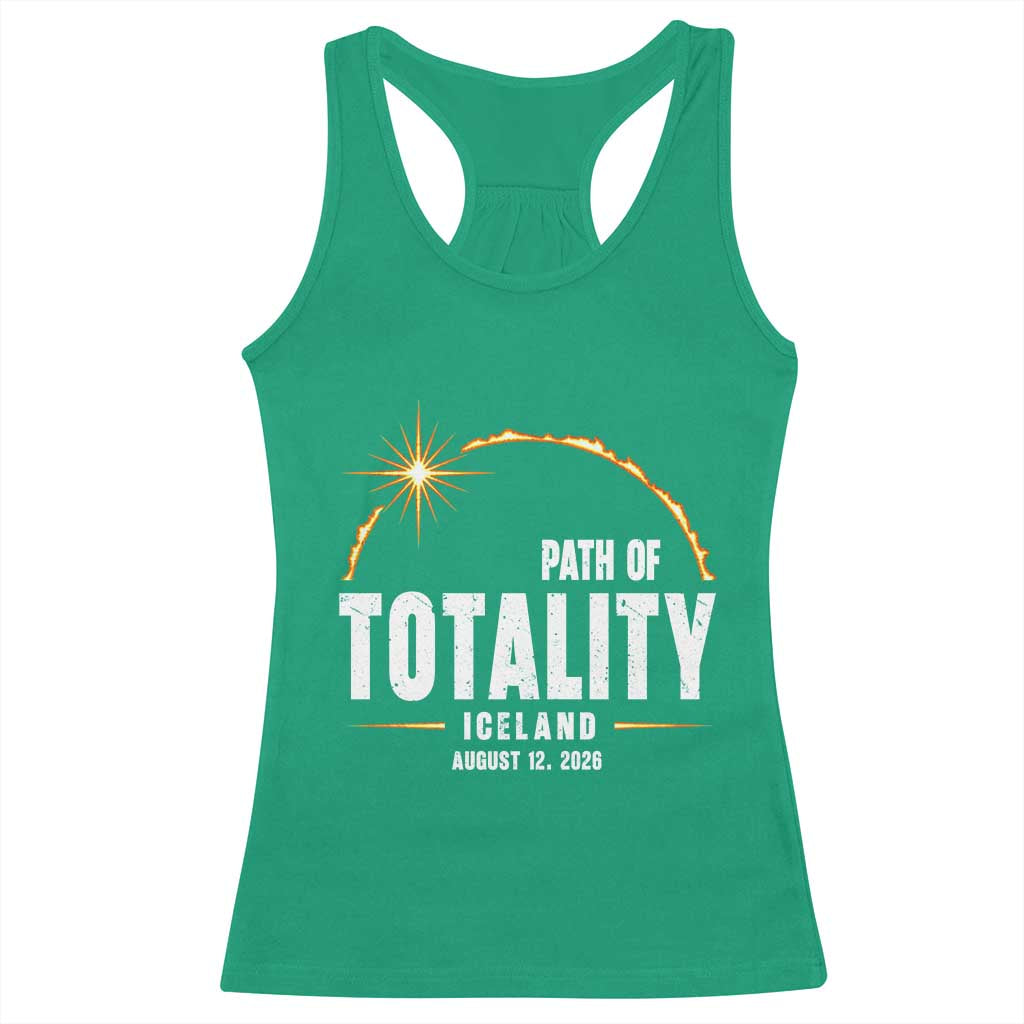 Path of Totality Iceland August 12 2026 Racerback Tank Top Total Solar Eclipse Astronomy Travel Gift