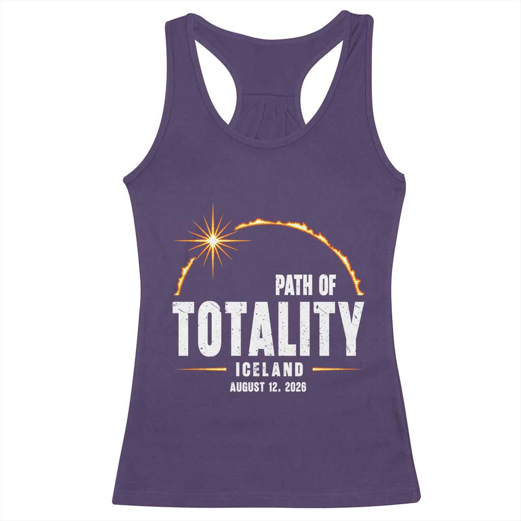 Path of Totality Iceland August 12 2026 Racerback Tank Top Total Solar Eclipse Astronomy Travel Gift