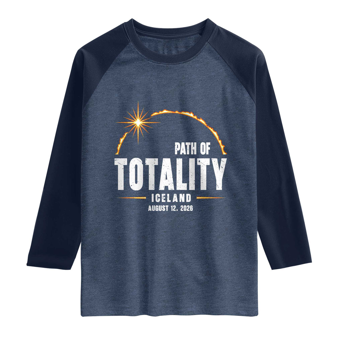 Path of Totality Iceland August 12 2026 Raglan Shirt Total Solar Eclipse Astronomy Travel Gift