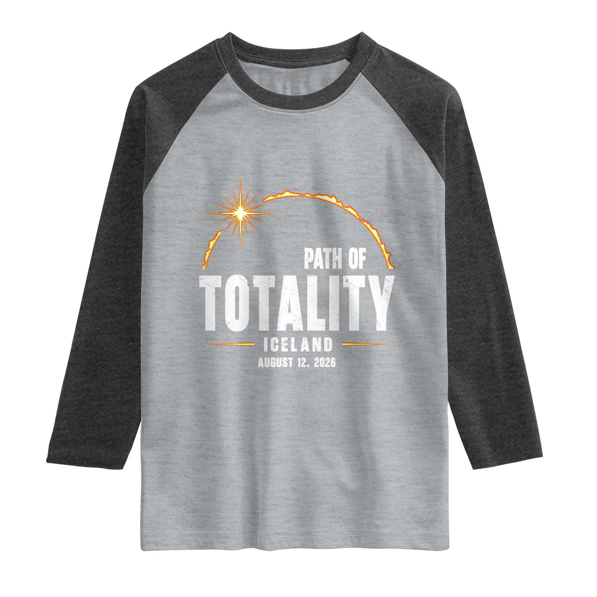 Path of Totality Iceland August 12 2026 Raglan Shirt Total Solar Eclipse Astronomy Travel Gift