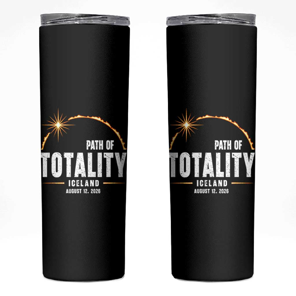 Path of Totality Iceland August 12 2026 Skinny Tumbler Total Solar Eclipse Astronomy Travel Gift