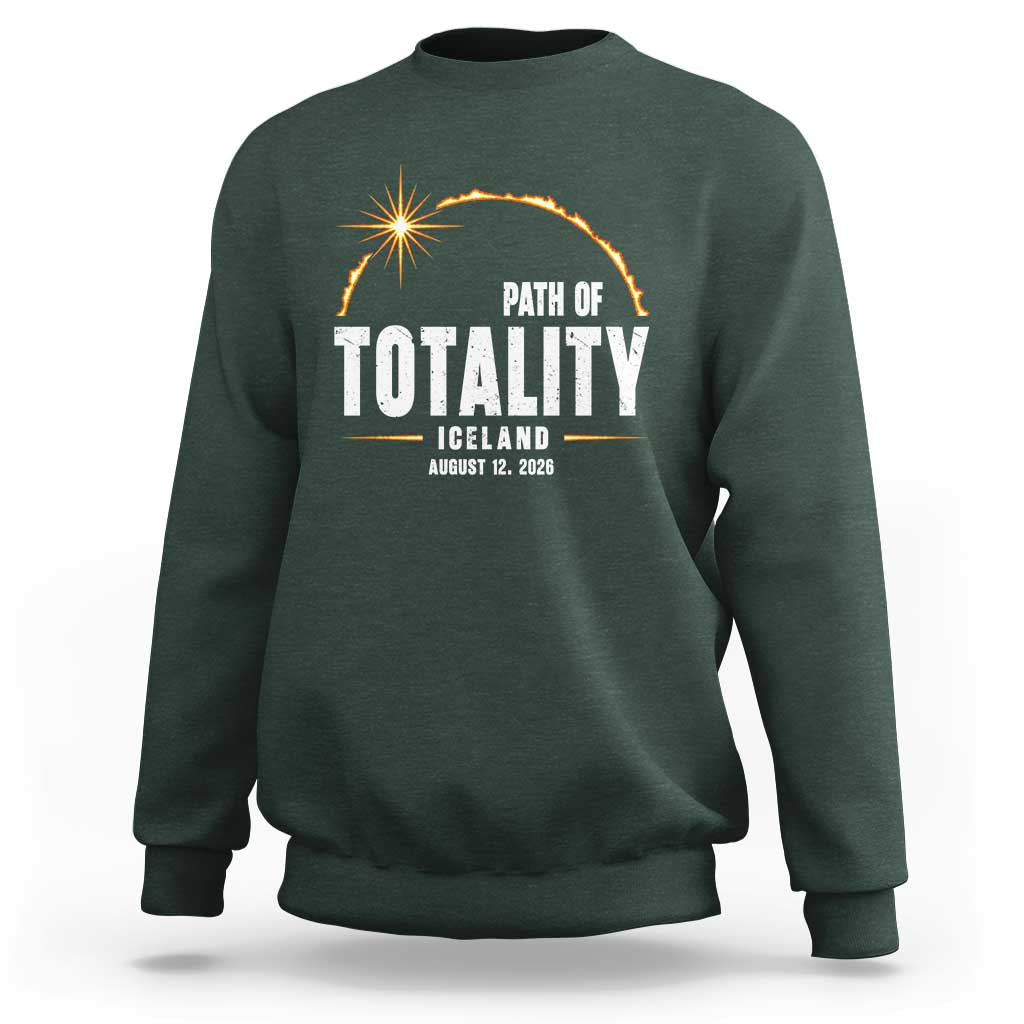 Path of Totality Iceland August 12 2026 Sweatshirt Total Solar Eclipse Astronomy Travel Gift