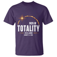 Path of Totality Iceland August 12 2026 T Shirt Total Solar Eclipse Astronomy Travel Gift