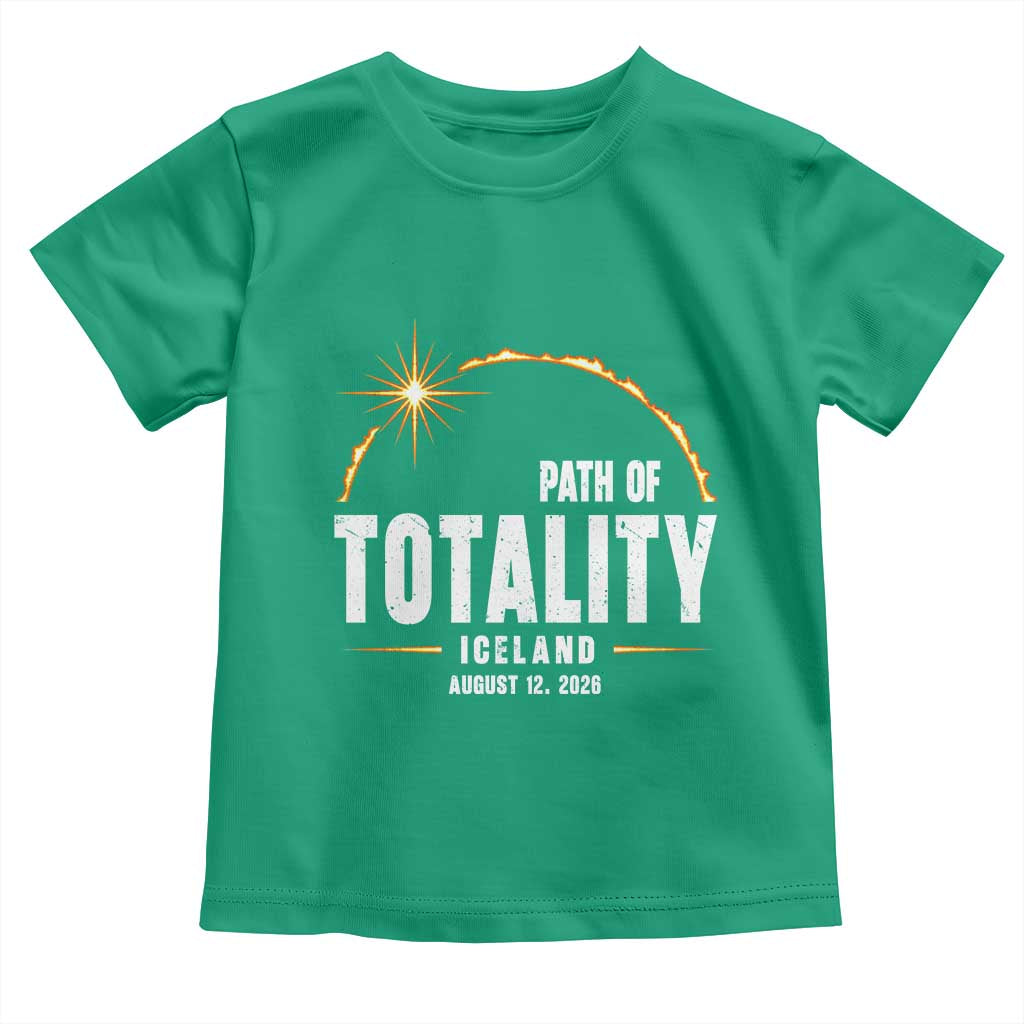 Path of Totality Iceland August 12 2026 Toddler T Shirt Total Solar Eclipse Astronomy Travel Gift
