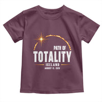 Path of Totality Iceland August 12 2026 Toddler T Shirt Total Solar Eclipse Astronomy Travel Gift