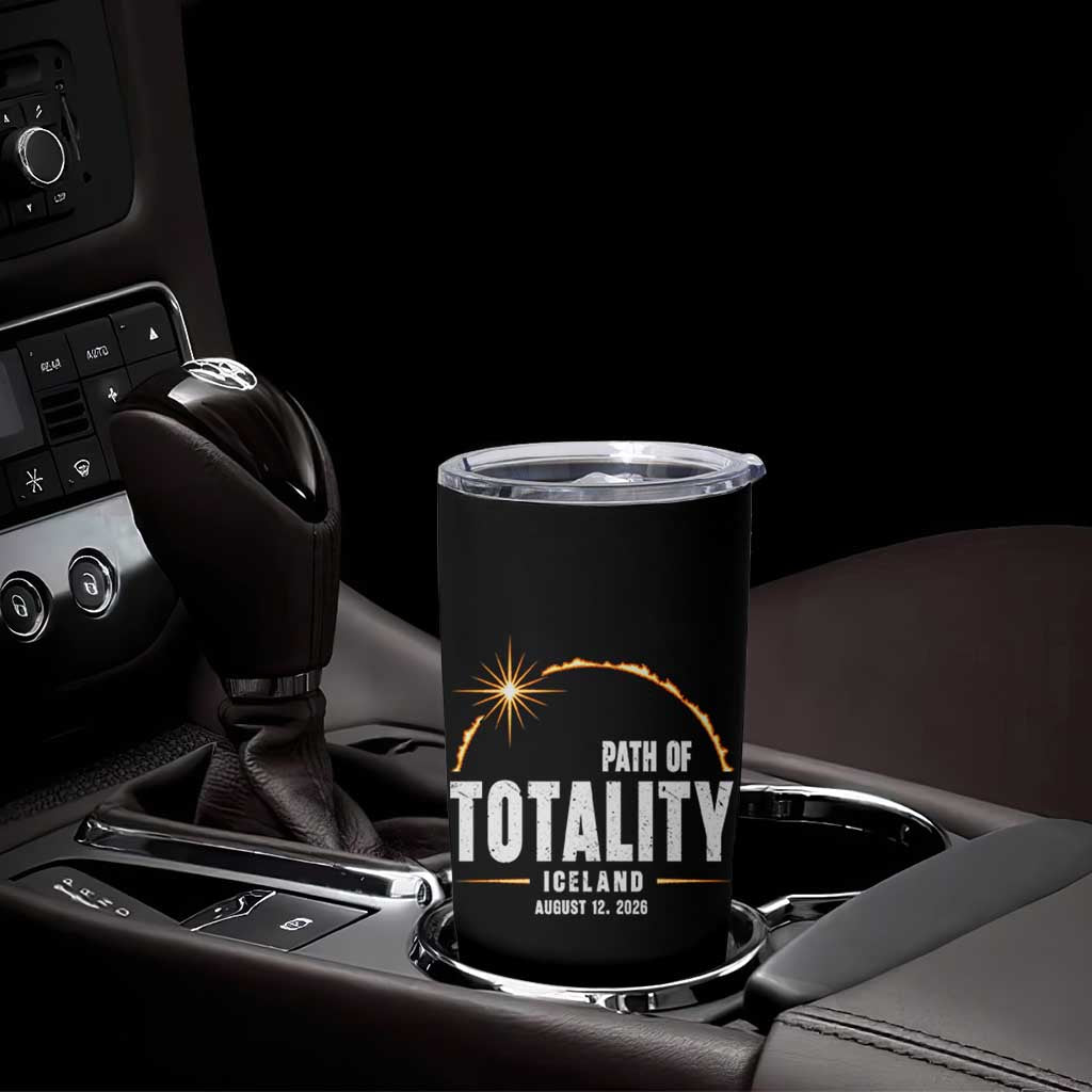 Path of Totality Iceland August 12 2026 Tumbler Cup Total Solar Eclipse Astronomy Travel Gift