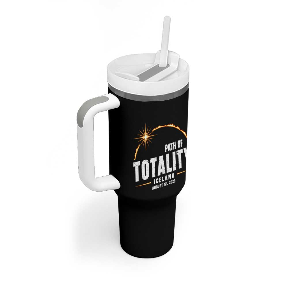 Path of Totality Iceland August 12 2026 Tumbler With Handle Total Solar Eclipse Astronomy Travel Gift