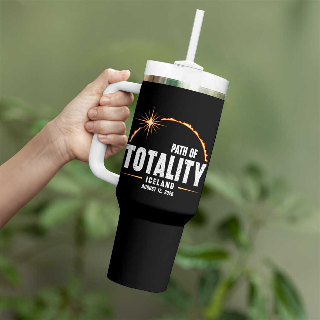 Path of Totality Iceland August 12 2026 Tumbler With Handle Total Solar Eclipse Astronomy Travel Gift