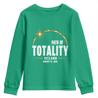 Path of Totality Iceland August 12 2026 Youth Sweatshirt Total Solar Eclipse Astronomy Travel Gift