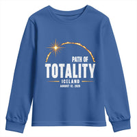 Path of Totality Iceland August 12 2026 Youth Sweatshirt Total Solar Eclipse Astronomy Travel Gift