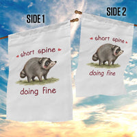 Cute Watercolor Jimothy the Raccoon Inspirational Garden Flag Short Spine Doing Fine Viral Seattle Trash Panda Supporter