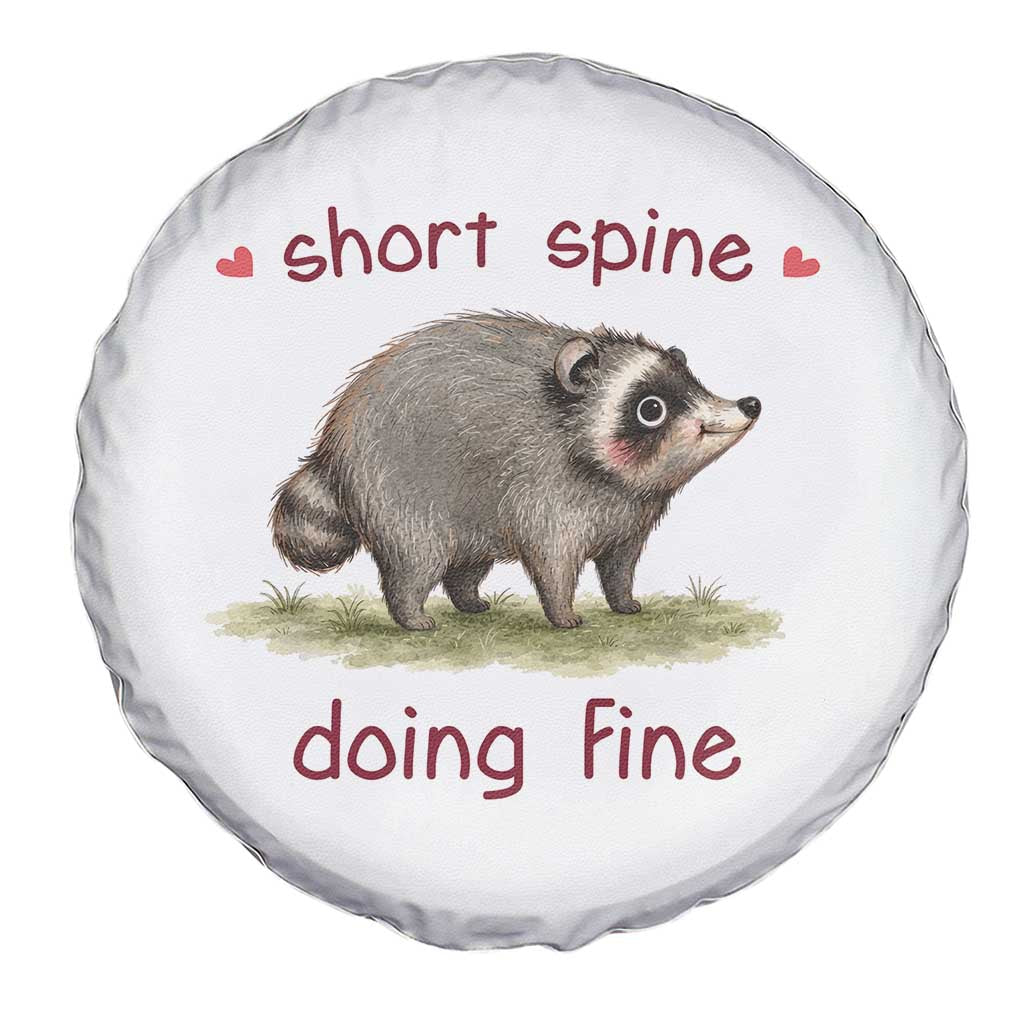 Cute Watercolor Jimothy the Raccoon Inspirational Spare Tire Cover Short Spine Doing Fine Viral Seattle Trash Panda Supporter