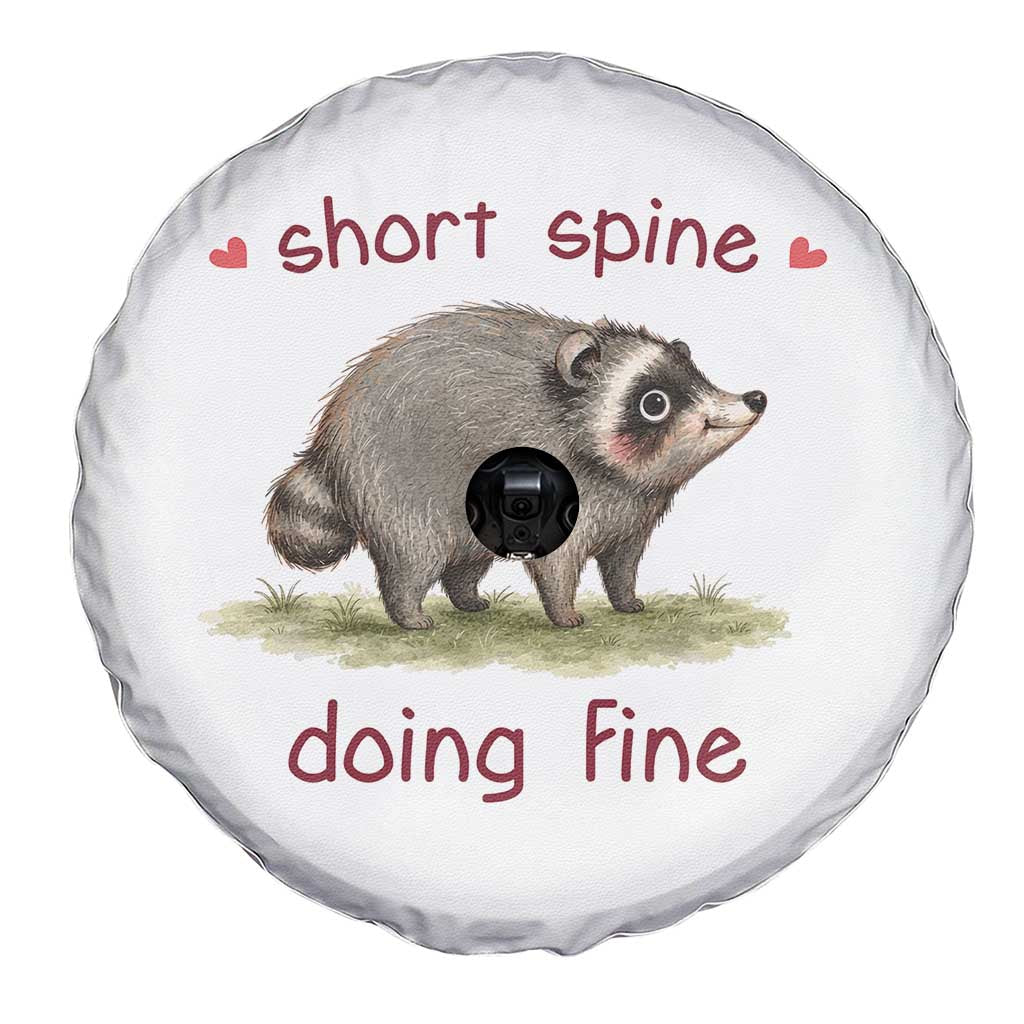 Cute Watercolor Jimothy the Raccoon Inspirational Spare Tire Cover Short Spine Doing Fine Viral Seattle Trash Panda Supporter