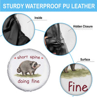 Cute Watercolor Jimothy the Raccoon Inspirational Spare Tire Cover Short Spine Doing Fine Viral Seattle Trash Panda Supporter