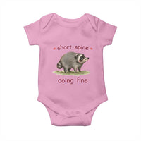 Cute Watercolor Jimothy the Raccoon Inspirational Baby Onesie Short Spine Doing Fine Viral Seattle Trash Panda Supporter