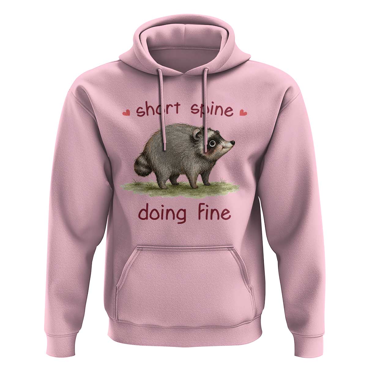 Cute Watercolor Jimothy the Raccoon Inspirational Hoodie Short Spine Doing Fine Viral Seattle Trash Panda Supporter
