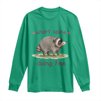 Cute Watercolor Jimothy the Raccoon Inspirational Long Sleeve Shirt Short Spine Doing Fine Viral Seattle Trash Panda Supporter