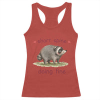 Cute Watercolor Jimothy the Raccoon Inspirational Racerback Tank Top Short Spine Doing Fine Viral Seattle Trash Panda Supporter
