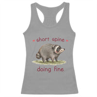 Cute Watercolor Jimothy the Raccoon Inspirational Racerback Tank Top Short Spine Doing Fine Viral Seattle Trash Panda Supporter