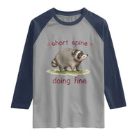 Cute Watercolor Jimothy the Raccoon Inspirational Raglan Shirt Short Spine Doing Fine Viral Seattle Trash Panda Supporter