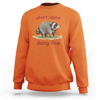 Cute Watercolor Jimothy the Raccoon Inspirational Sweatshirt Short Spine Doing Fine Viral Seattle Trash Panda Supporter
