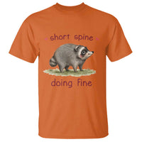 Cute Watercolor Jimothy the Raccoon Inspirational T Shirt Short Spine Doing Fine Viral Seattle Trash Panda Supporter
