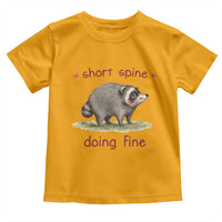 Cute Watercolor Jimothy the Raccoon Inspirational Toddler T Shirt Short Spine Doing Fine Viral Seattle Trash Panda Supporter