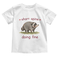 Cute Watercolor Jimothy the Raccoon Inspirational Toddler T Shirt Short Spine Doing Fine Viral Seattle Trash Panda Supporter
