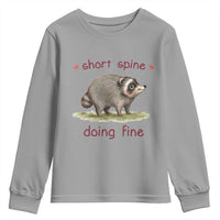 Cute Watercolor Jimothy the Raccoon Inspirational Youth Sweatshirt Short Spine Doing Fine Viral Seattle Trash Panda Supporter